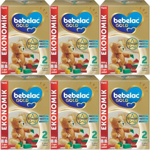 Bebelac Gold 800GR No:2 Devam Sütü (6-9 Ay) (6 Lı Set)