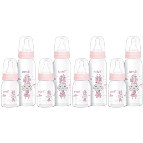 Bebsi Cam Biberon Seti Pembe (250ML+125ML) (4 Lü Set)