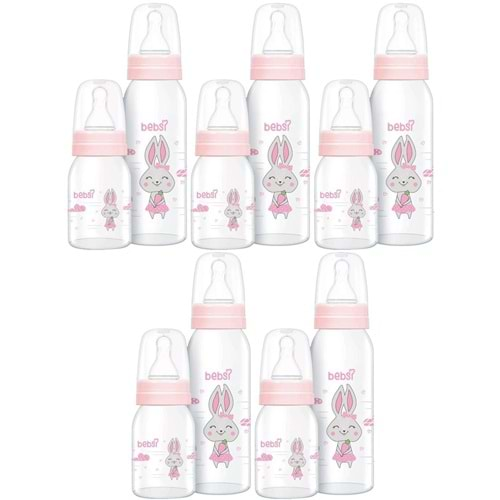 Bebsi Cam Biberon Seti Pembe (250ML+125ML) (5 Li Set)