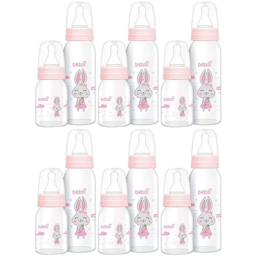 Bebsi Cam Biberon Seti Pembe (250ML+125ML) (6 Lı Set)