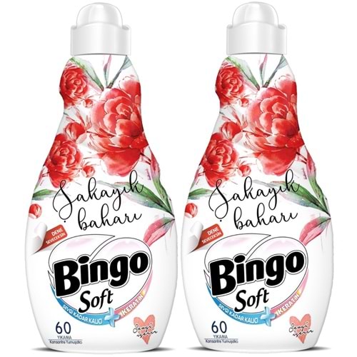 Bingo Soft Çamaşır Yumuşatıcı Konsantre 1440ML Şakayık Baharı (2 Li Set)