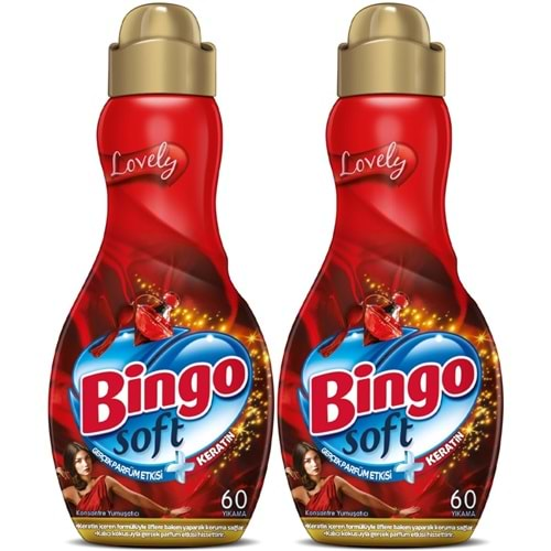 Bingo Soft Çamaşır Yumuşatıcı Konsantre 1440ML Lovely (2 Li Set)