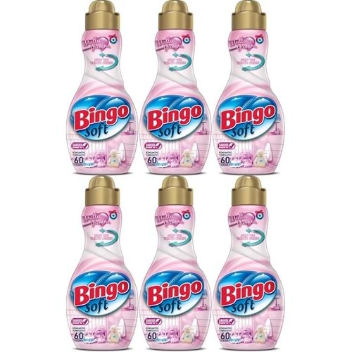 Bingo Soft Çamaşır Yumuşatıcı Konsantre 1440ML Mutlu Yuvam (6 Lı Set)