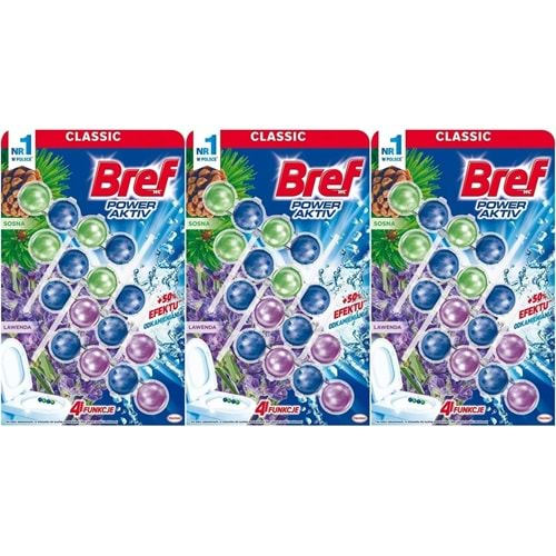 Bref Power Aktiv Klozet Bloğu Çam ve Lavanta Kokulu (12 Li Set) (3PK*4)