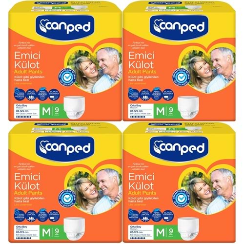 Canped Emici Külot Hasta Bezi M-Orta 36 Adet (4PK*9)