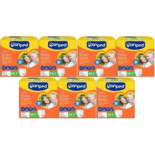 Canped Emici Külot Hasta Bezi M-Orta 63 Adet (7PK*9)