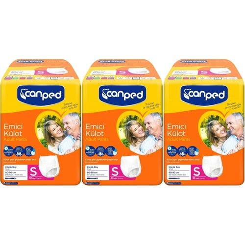 Canped Emici Külot Hasta Bezi S-Küçük 30 Adet (3PK*10)