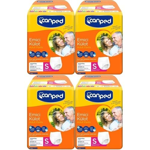 Canped Emici Külot Hasta Yetişkin Bezi Small/Küçük-S 120 Adet Dev Ekonomik Pk (4PK*30)