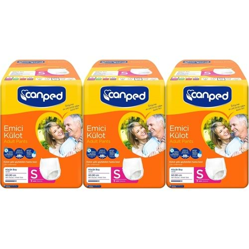 Canped Emici Külot Hasta Bezi S-Küçük Small 27 Adet (3PK*9)