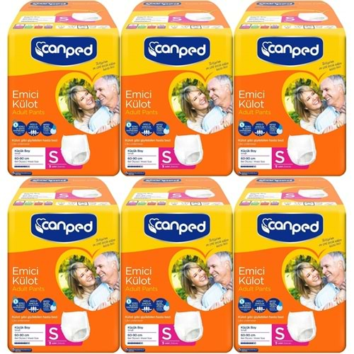 Canped Emici Külot Hasta Bezi S-Küçük Small 54 Adet (6PK*9)