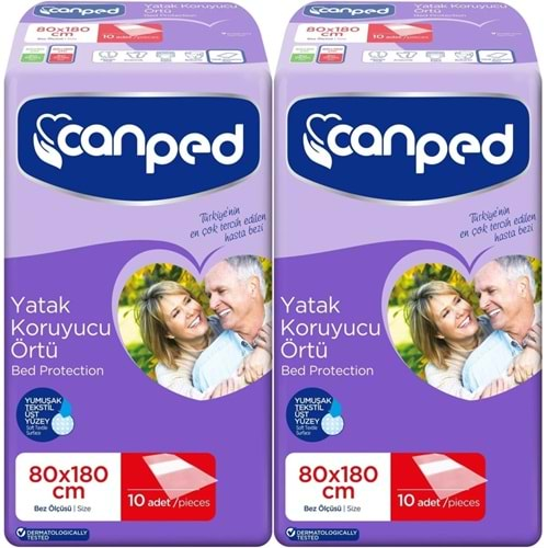 Canped Hasta Yatak Koruyucu Örtü Extra 80*180CM (XL) 20 Adet (2PK*10)