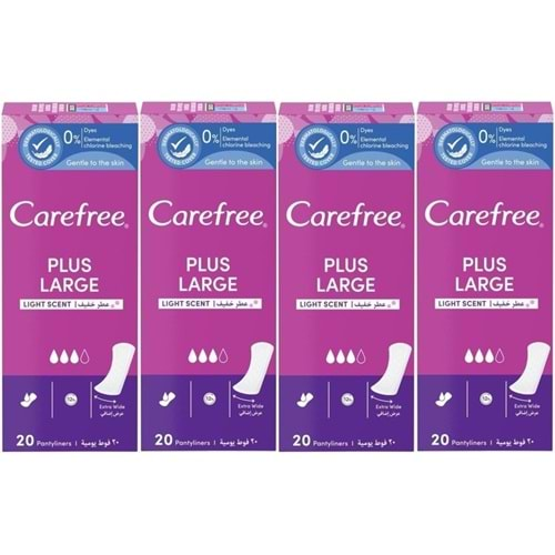 O.B Carefree Günlük Ped Hafif Parfümlü Plus Large 80 Adet (4PK*20)