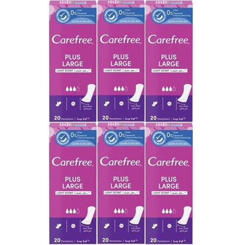 O.B Carefree Günlük Ped Hafif Parfümlü Plus Large 120 Adet (6PK*20)