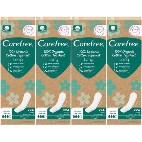 O.B Carefree Günlük Ped Organic Cotton Topsheet Uzun 96 Adet (4PK*24)