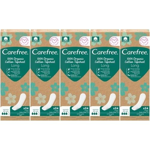 O.B Carefree Günlük Ped Organic Cotton Topsheet Uzun 120 Adet (5PK*24)