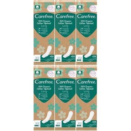 O.B Carefree Günlük Ped Organic Cotton Topsheet Uzun 144 Adet (6PK*24)