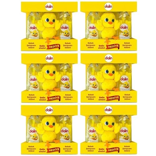 Dalin Bebek Şampuanı 500ML+500ML (Peluş Civciv Oyuncak Hediyeli) (6 Lı Set)