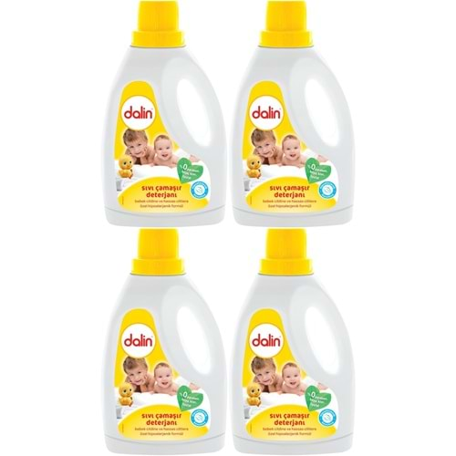 Dalin Çamaşır Deterjanı 1.5LT Klasik (Hassas ve Hipoalerjenik Formül) (4 Lü Set)