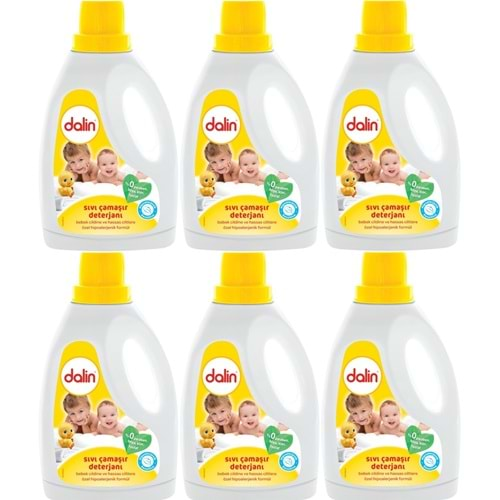 Dalin Çamaşır Deterjanı 1.5LT Klasik (Hassas ve Hipoalerjenik Formül) (6 Lı Set)