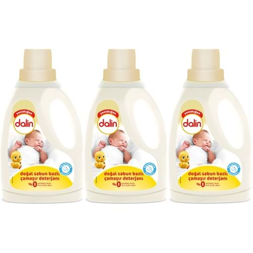 Dalin Çamaşır Deterjanı 1500ML Sensitive Sabun Kokulu (3 Lü Set)