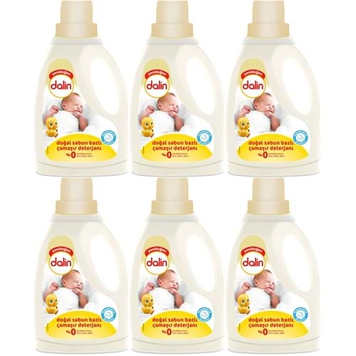 Dalin Çamaşır Deterjanı 1500ML Sensitive Sabun Kokulu (6 Lı Set)