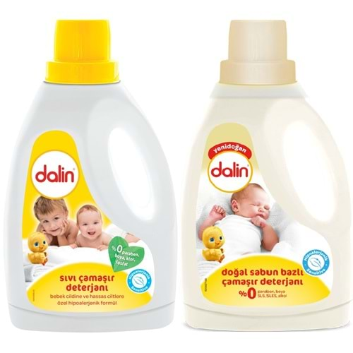 Dalin Çamaşır Deterjanı 1.5LT Klasik+1500ML Sensitive Sabun Kokulu (2 Li Set)