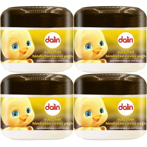 Dalin Vazelin 100ML Hindistan Cevizi Yağlı (4 Lü Set)