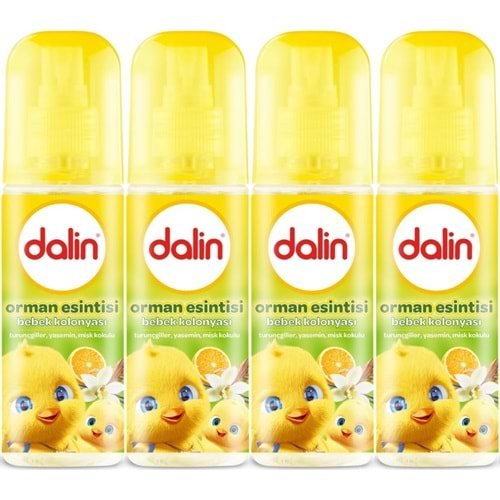 Dalin Bebek Kolonyası 150ML Orman Esintisi (Turunçgiller-Yasemin-Misk Kokulu) (4 Lü Set)