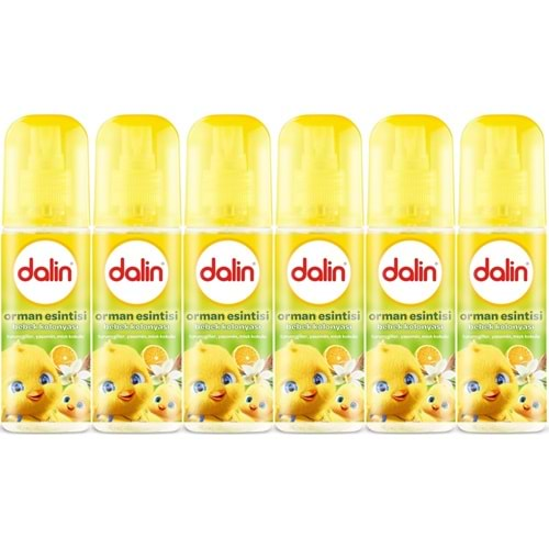 Dalin Bebek Kolonyası 150ML Orman Esintisi (Turunçgiller-Yasemin-Misk Kokulu) (6 Lı Set)