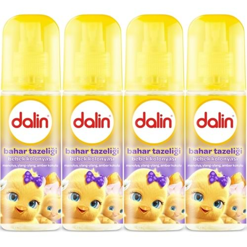 Dalin Bebek Kolonyası 150ML Bahar Tazeliği (Manolya-Ylang,Ylang-Amber Kokulu) (4 Lü Set)