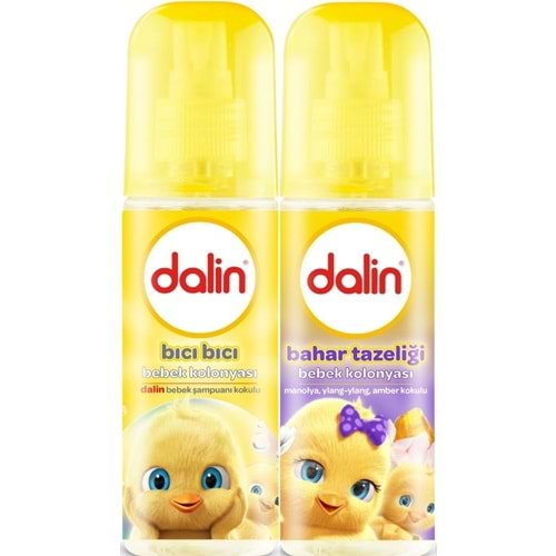 Dalin Bebek Kolonyası 150ML (Bıcı Bıcı Kokusu-Bahar Tazeliği) Karma 2 Li Set