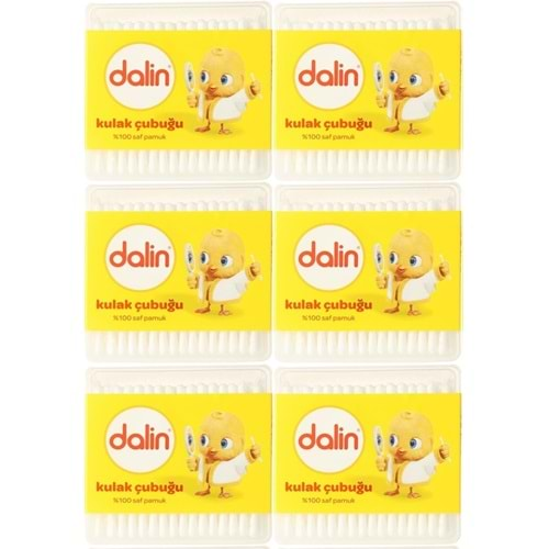 Dalin Kulak Çubuğu 100 Adet (6 Lı Set)