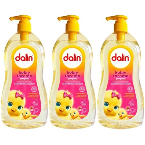 Dalin Bebek Şampuanı 700ML Kolay Tarama Badem Özlü Pompalı (3 Lü Set)