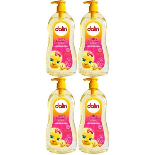 Dalin Bebek Şampuanı 700ML Kolay Tarama Badem Özlü Pompalı (4 Lü Set)