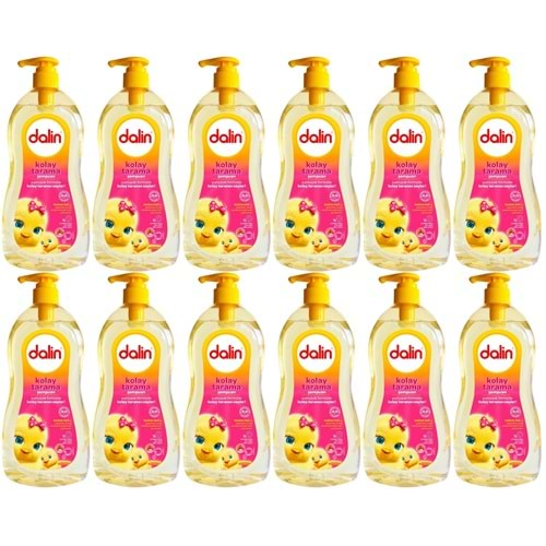 Dalin Bebek Şampuanı 700ML Kolay Tarama Badem Özlü Pompalı (12 Li Set)