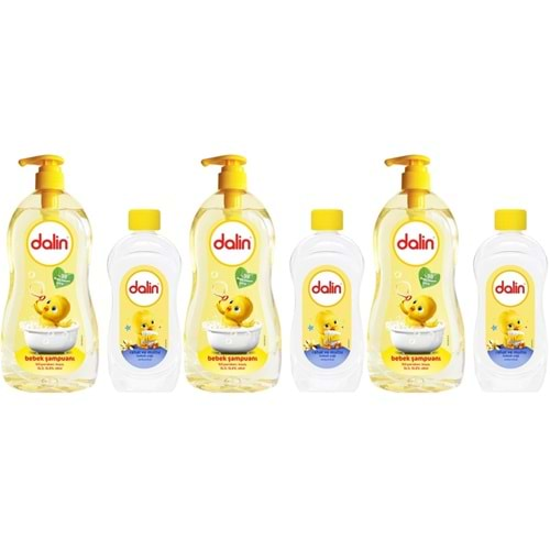 Dalin Bebek Şampuanı Klasik 700ML Pompalı + 100ML Bebek Yağı (Rahat ve Mutlu) (3 Lü Set)