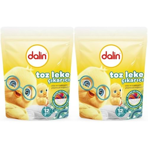 Dalin Toz Leke Çıkarıcı 500GR (Tüm Çamaşırlar / Elde ve Matik) (2 Li Set)