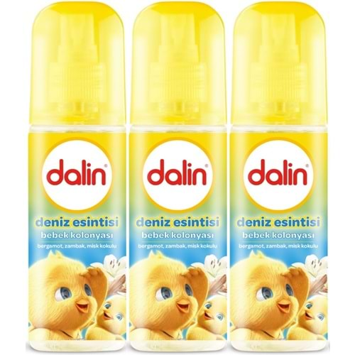 Dalin Bebek Kolonyası 150ML Deniz Esintisi (Bergomat-Zambak-Misk Kokulu) (3 Lü Set)