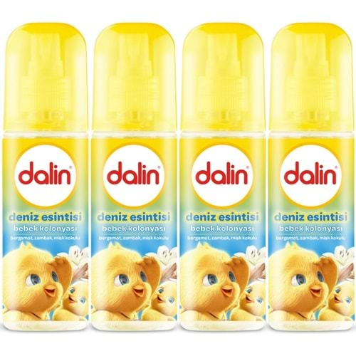 Dalin Bebek Kolonyası 150ML Deniz Esintisi (Bergomat-Zambak-Misk Kokulu) (4 Lü Set)