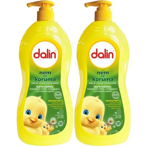 Dalin Bebek Saç & Vücut Şampuanı 700ML Nem ve Koruma Avakado Özlü (Pompalı) (2 Li Set)