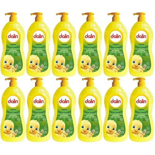 Dalin Bebek Saç & Vücut Şampuanı 700ML Nem ve Koruma Avakado Özlü (Pompalı) (12 Li Set)