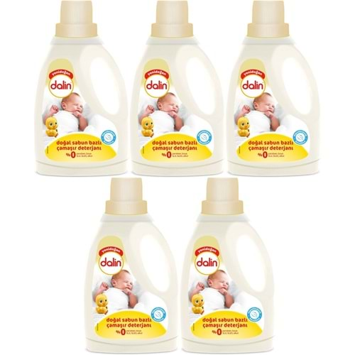 Dalin Çamaşır Deterjanı 1500ML Sensitive Sabun Kokulu (5 Li Set)