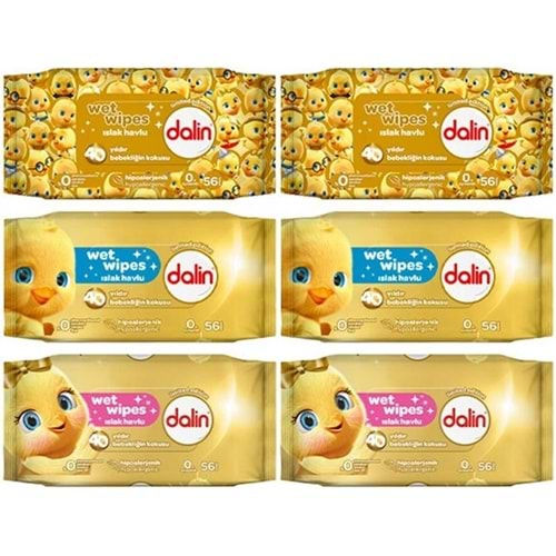 Dalin Cep Islak Havlu Mendil Hijyenik 15 Yaprak (40.Yıl Özel Seri) 6 Lı Set (2PK*3) 90 Yaprak