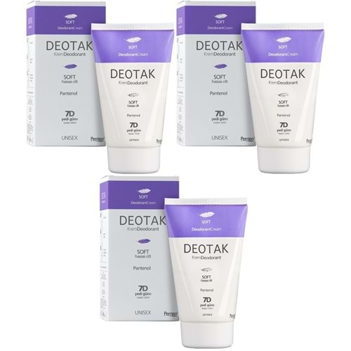 Deotak Krem Deodorant 35ML Soft (Hassas Cilt) (3 Lü Set)