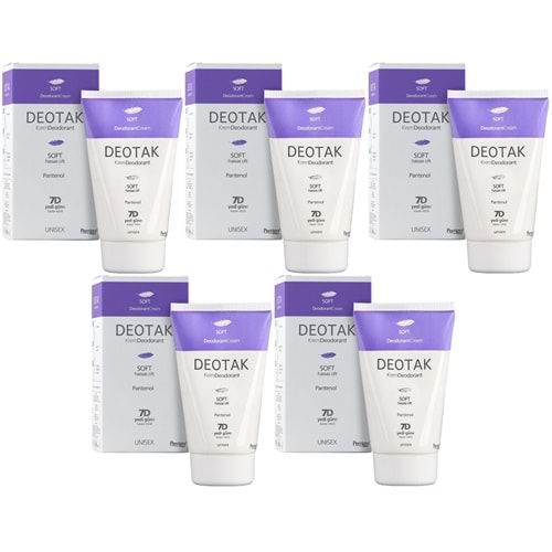 Deotak Krem Deodorant 35ML Soft (Hassas Cilt) (5 Li Set)