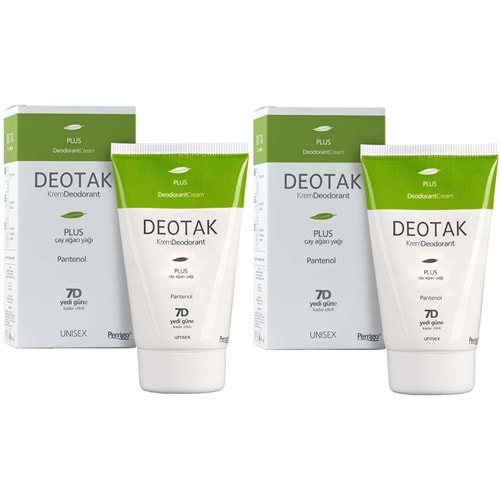 Deotak Krem Deodorant 35ML Plus (Çay Ağaçı Yağı) (2 Li Set)