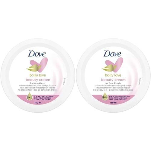 Dove Besleyici El ve Vücut Bakım Kremi 250ML Beauty Cream (Pembe) (2 Li Set)