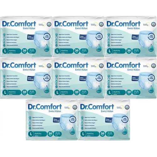 Dr.Comfort Hasta Bezi Yetişkin Emici Külot L-Büyük 240 Adet (8Pk*30)