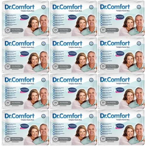 Dr.Comfort Yetişkin Hasta Bezi Bel Bantlı Tekstil Yüzeyli XL - Ekstra Büyük 360 Adet (12PK*30)