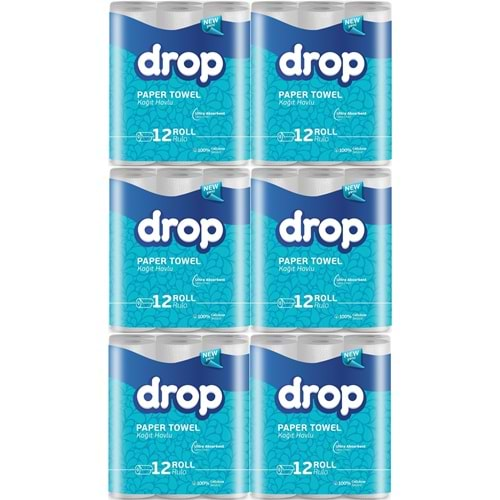 Drop Kağıt Havlu Çift Katlı 72 Li Paket (6PK*12)